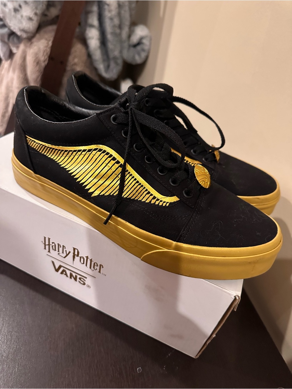 Vans Black and Gold Harry Potter Low-Top Sneakers